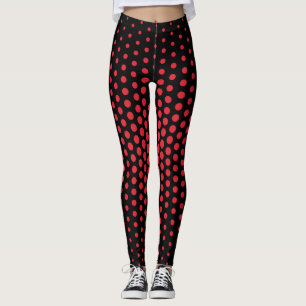 Leggings Alizarin Crimson Techno Dot Motif