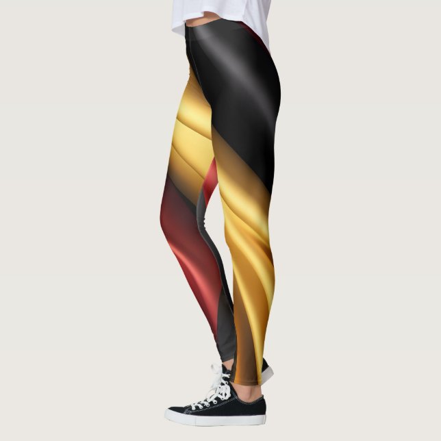 Leggings Allemagne drapeau texture soie (Gauche)