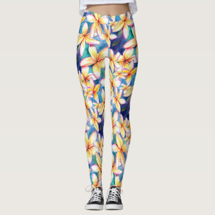 Leggings Aloha Plumeria Blossoms Les Jambes De Pantalons Yo