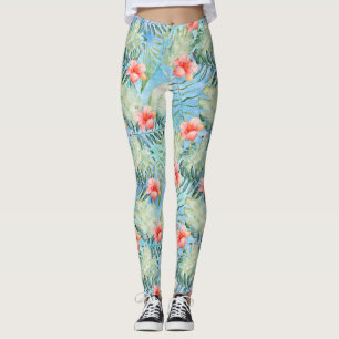 Leggings Aloha tropical Hibiscus Floral