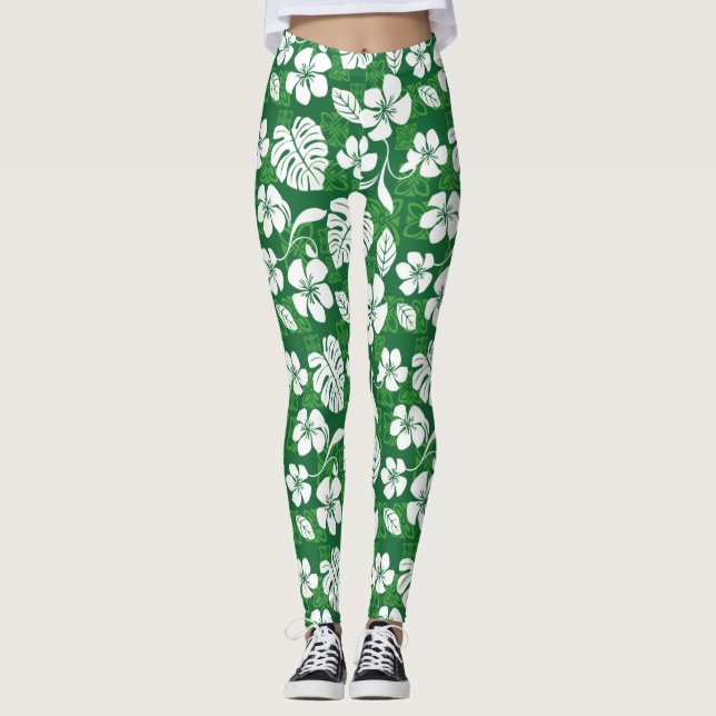LEGGINGS ALOHA VENDREDI (VERT) (Devant)