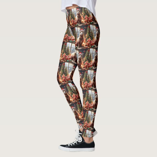 Leggings "Alpaca les présents : un conte de Noël" (Gauche)