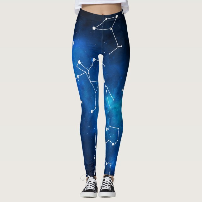 Leggings Amateur d'astronomie de la carte Sky (Devant)