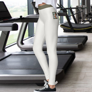 Leggings Amateur de chat personnalisé chaud neutre olive fo