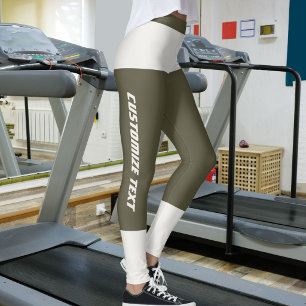 Leggings Amateur de chat personnalisé chaud neutre olive fo