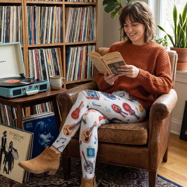 Leggings Amateur de musique amusant - Instruments de musiqu (Créateur téléchargé)