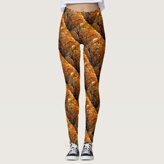 Leggings Ambre Feuilles de l'automne (Devant)