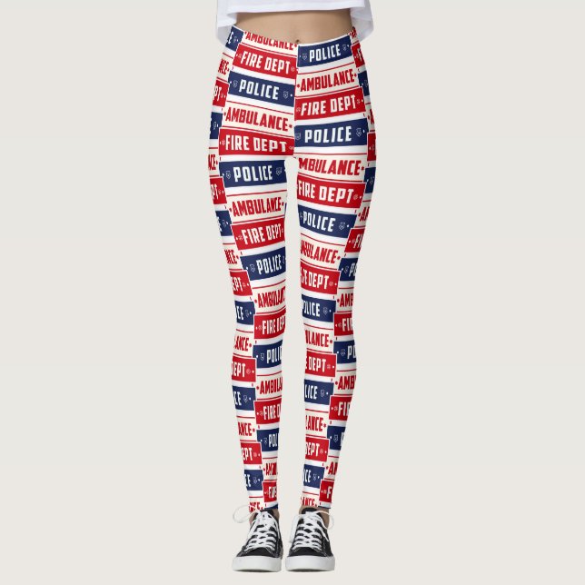 Leggings Ambulance de police des incendies Thunder_Cove (Devant)