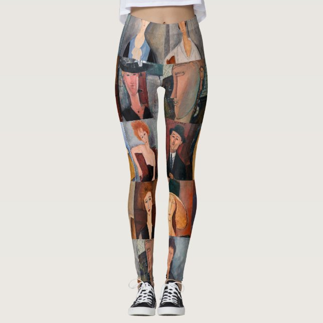 Leggings Amedeo Modigliani - Collage de chefs-d'oeuvre (Devant)