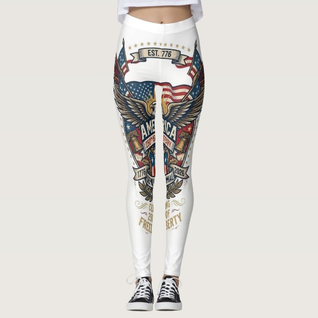 Leggings America 250th Anniversary Patriotic 1776 Freedom  (Devant)