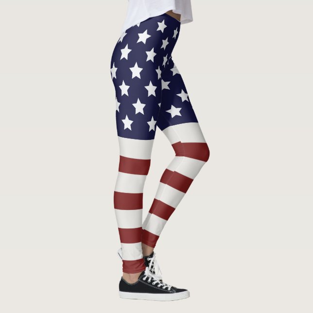 Leggings America Drapeau américain Motif américain (Droite)