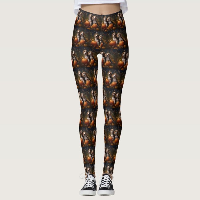 Leggings American Anglais Foxhound Puppy Automne Delight (Devant)