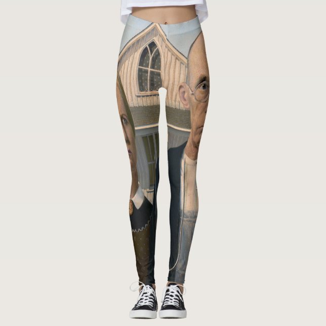 Leggings American Gothic : Vie rurale pauvre paysan (Devant)