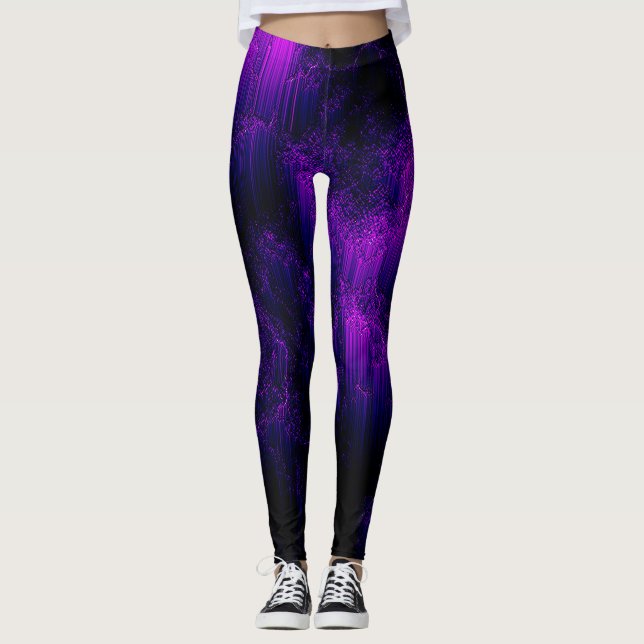 Leggings Améthyste Abstrait (Devant)