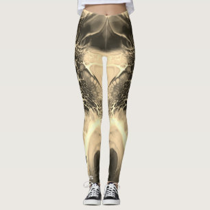 Leggings amincissement des ailes de papillon gris caillé