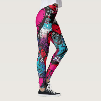 Leggings Amour Rebels-Graffiti Coeurs
