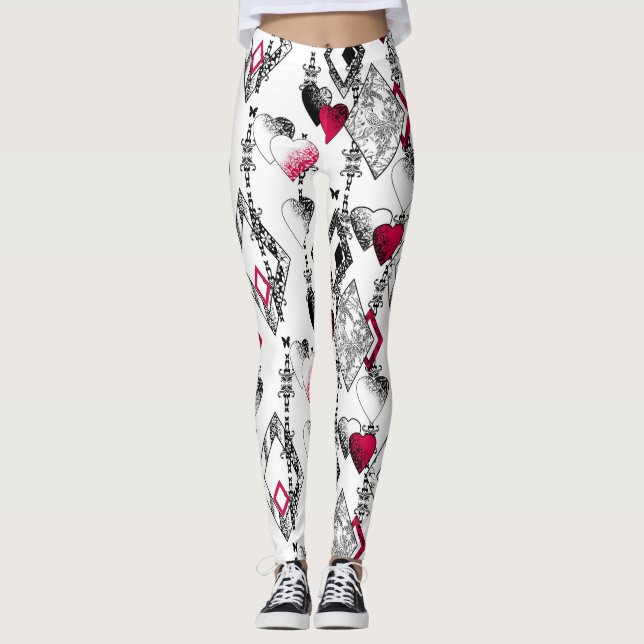 Leggings Amour, résille, patchwork (Devant)