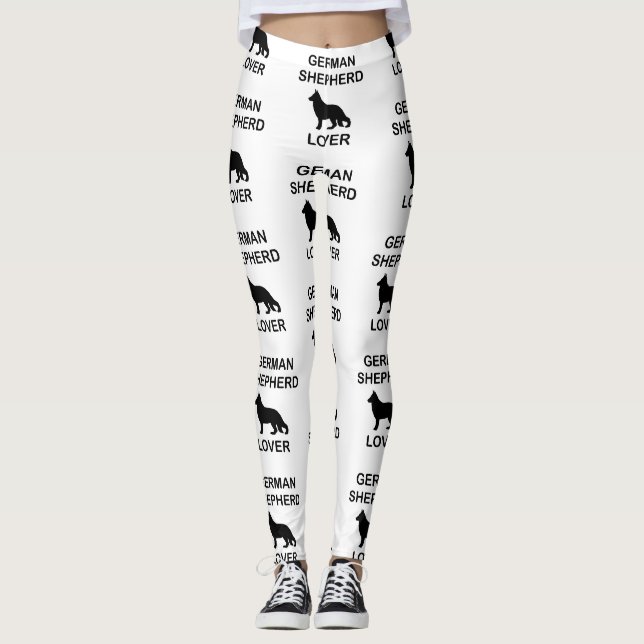 Leggings amoureux de berger allemand (Devant)
