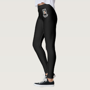Leggings Amoureux de chat noir vintage blanc personnalisé a