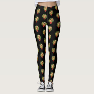 Leggings Amoureux de les chiens de guirlande de Noël de
