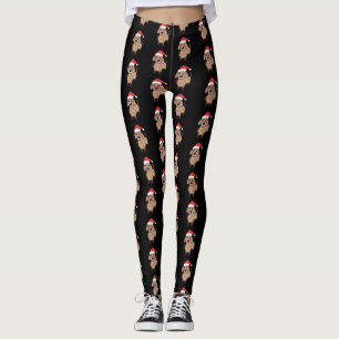 Leggings Amoureux de les chiens de lumières de Noël de