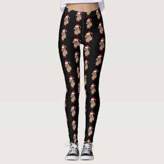 Leggings Amoureux de les chiens de lumières de Noël de