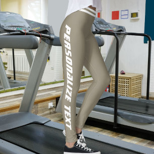 Leggings Amoureux des animaux personnalisé Rayure blanche T