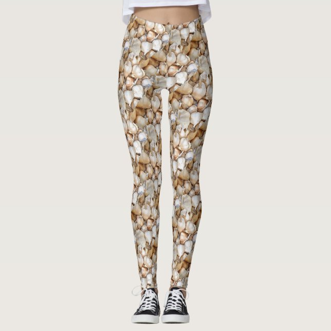 Leggings Ampoules d'ail Artiste Noir Outline Art (Devant)