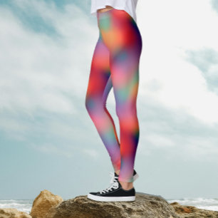 Leggings Amusant arc-en-ciel dégradé Aurora boréalis feux n