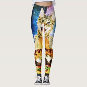 Leggings Amusant espace pour chat burger