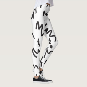 Leggings Amusant et moderne noir et blanc