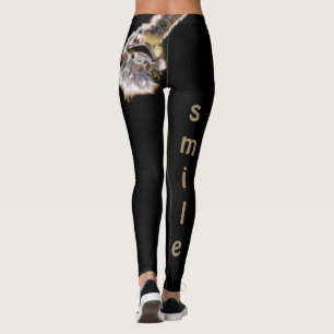 Leggings amusants avec autruche joueuse - Smile