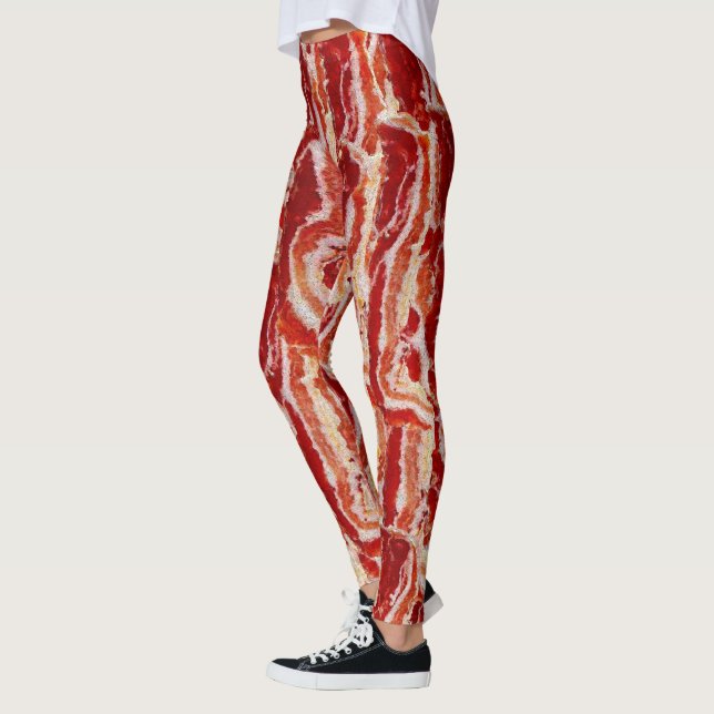 Leggings Amusants avec Bacon (Gauche)