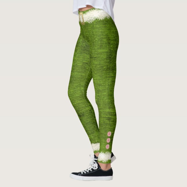 Leggings Amusement mignon de vacances de vert de costume (Gauche)