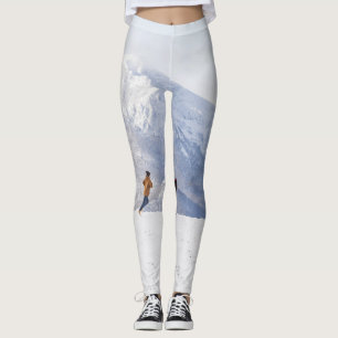Leggings Amusement Montagnard : Scène Des Pics Enneigés.