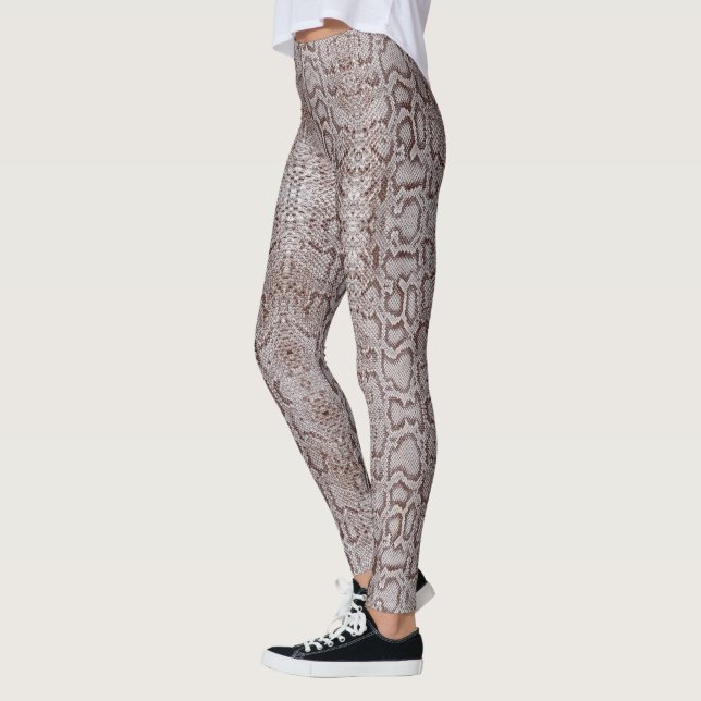 Leggings Anaconda Snakeskin, Brown blanc naturel (Gauche)