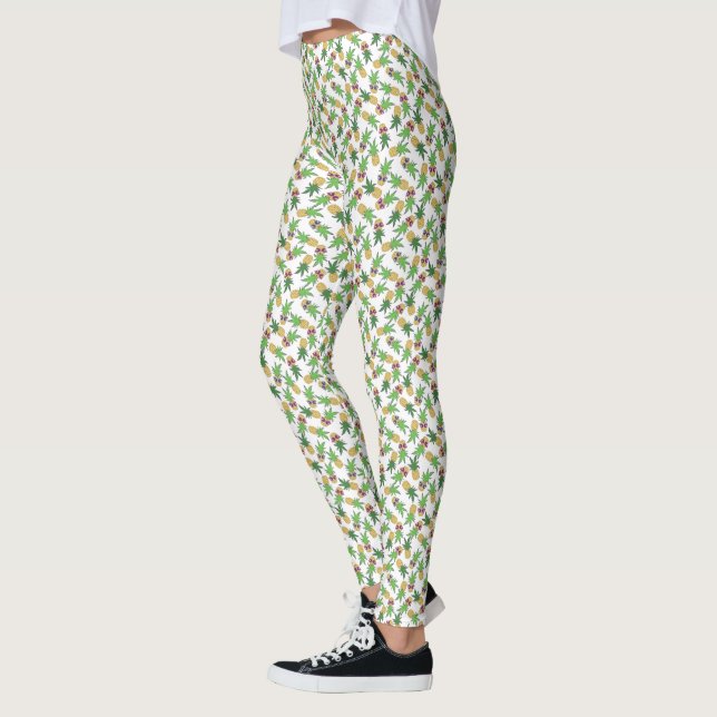 Leggings Ananas avec lunettes de soleil Motif (Gauche)