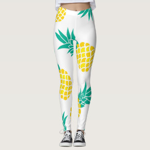 Leggings Ananas Exotiques : Jaune Délice.