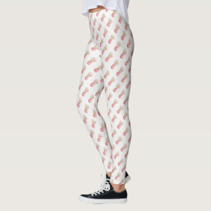 Leggings Ananas   rose tropical