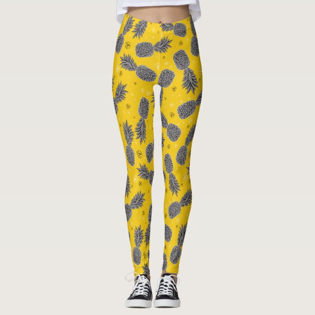 Leggings Ananas Sur Gold 2 (Devant)