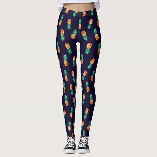 Leggings Ananas Sur La Marine (Devant)
