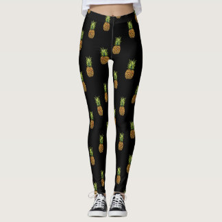 Leggings Ananas sur les guêtres noires