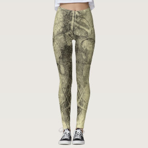 Leggings Anatomie humaine de Léonard de Vinci, Torse fémini