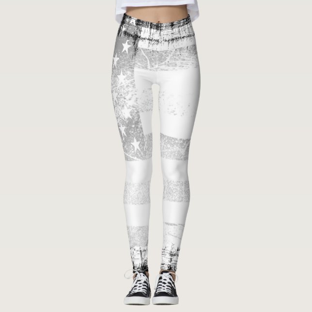 Leggings Ancien drapeau américain (Devant)