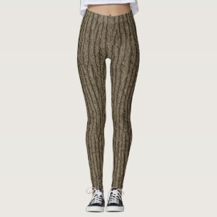 Leggings Ancien écorce de chêne - Texture de nature transpa