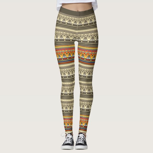 Leggings Ancien Motif égyptien (Devant)