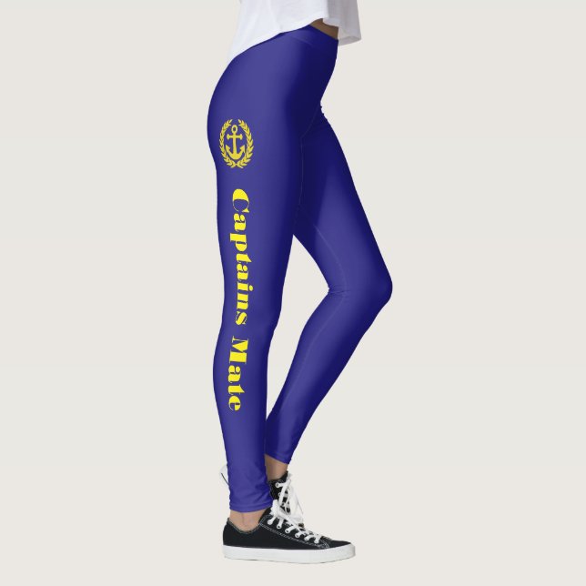 Leggings Ancre et capitaine texte du partenaire (Droite)
