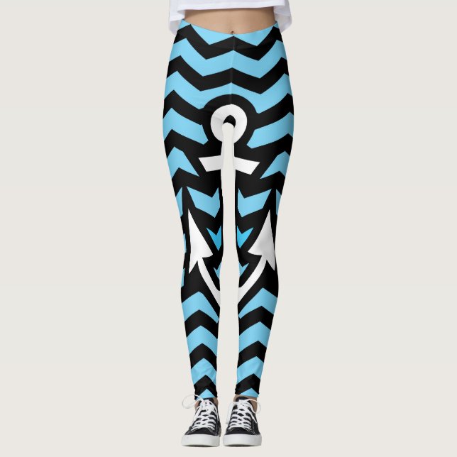 Leggings Ancre et Chevron (Devant)