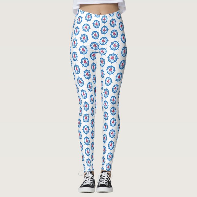 Leggings Ancre et volant (Devant)
