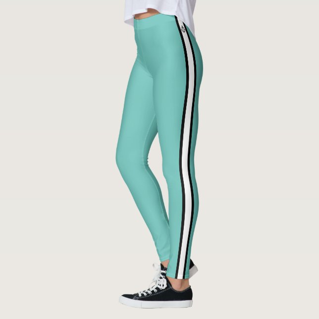 Leggings Ancre noire Bleu bleu bleu turquoise (Gauche)